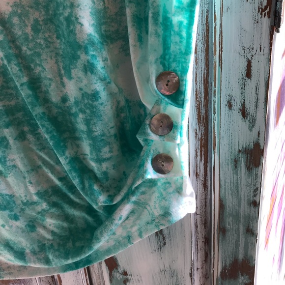 Twenty Second Asymmetrical Side Button Tee - Picture 6 of 6